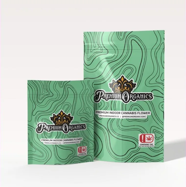 Premium Organics spearmint colorway bags