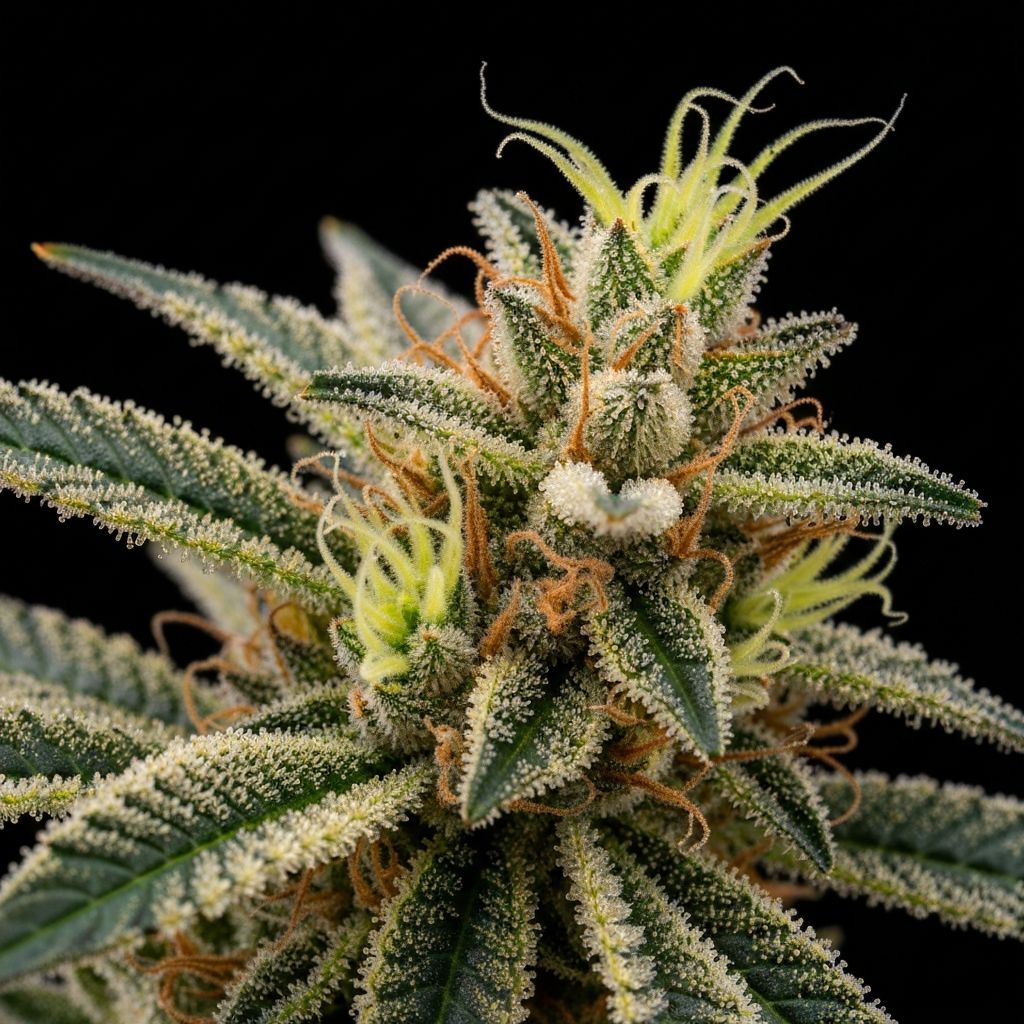 Premium cannabis flower detail showing quality cultivation results