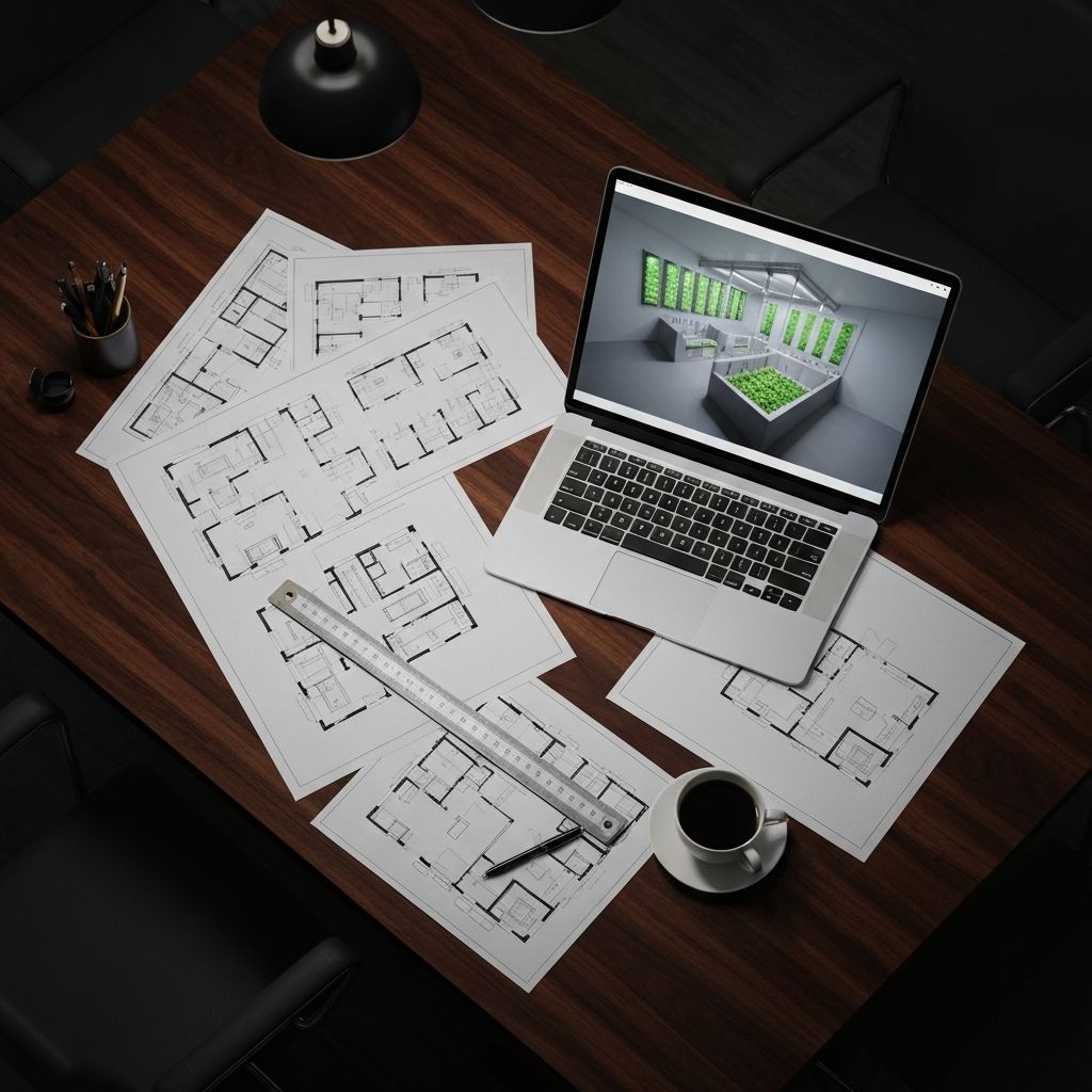 Facility blueprints and strategic planning workspace